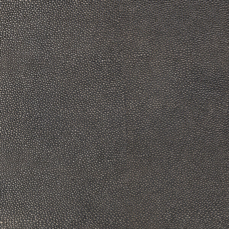 Bucco Round Coffee Table - Black Faux Shagreen