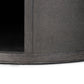 Bucco Round Coffee Table - Black Faux Shagreen