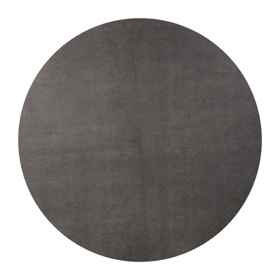 Bucco Round Coffee Table - Black Faux Shagreen