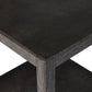 Bucco Square End Table - Black Faux Shagreen