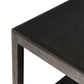 Bucco Square End Table - Black Faux Shagreen