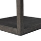 Bucco Square End Table - Black Faux Shagreen
