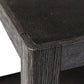 Bucco Square End Table - Black Faux Shagreen
