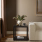 Bucco Square End Table - Black Faux Shagreen