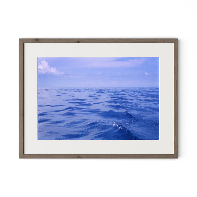 Shallow Ocean Waves by Barbara Alper - Rustic Walnut