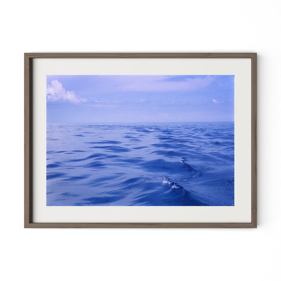 Shallow Ocean Waves by Barbara Alper - Rustic Walnut