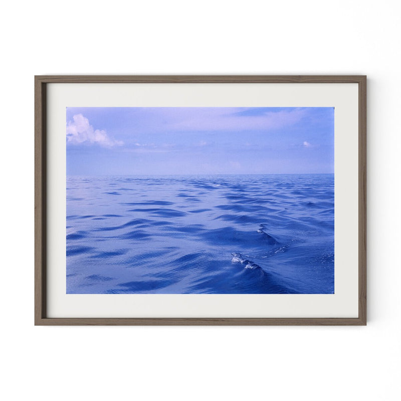 Shallow Ocean Waves by Barbara Alper - Rustic Walnut