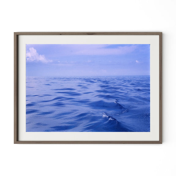Shallow Ocean Waves by Barbara Alper - Rustic Walnut