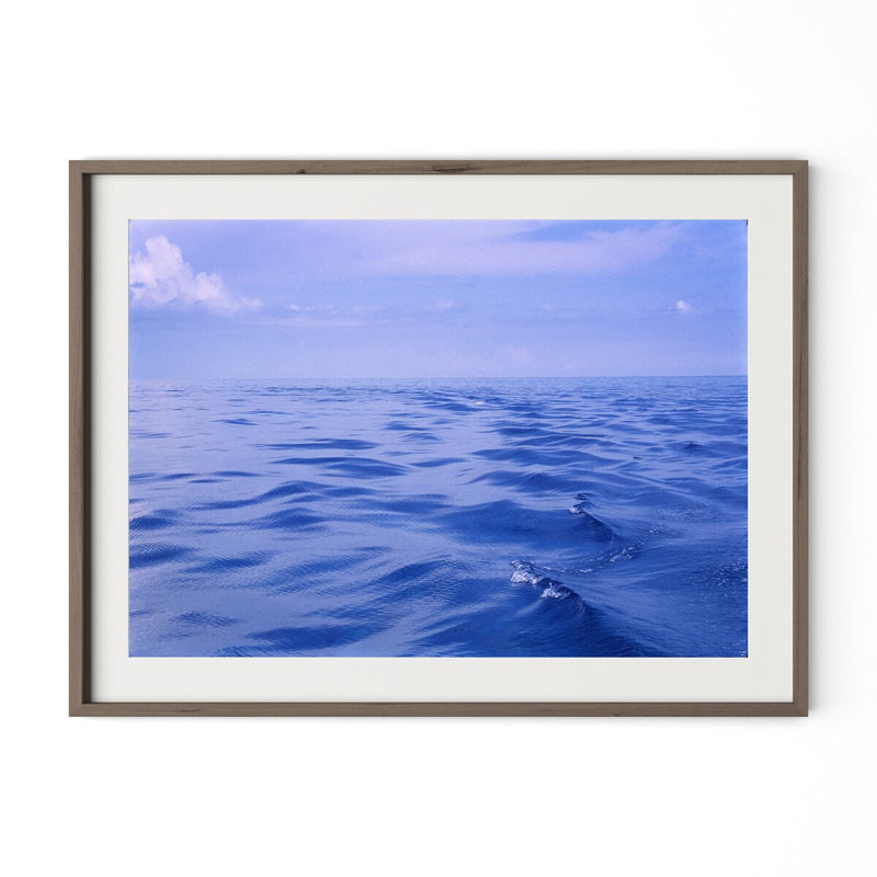 Shallow Ocean Waves by Barbara Alper - Rustic Walnut