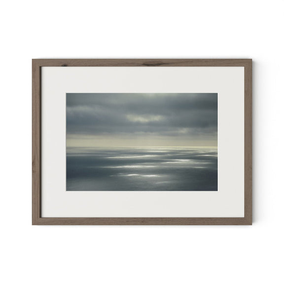 Open Sea and Sky by Barbara Alper - Rustic Walnut
