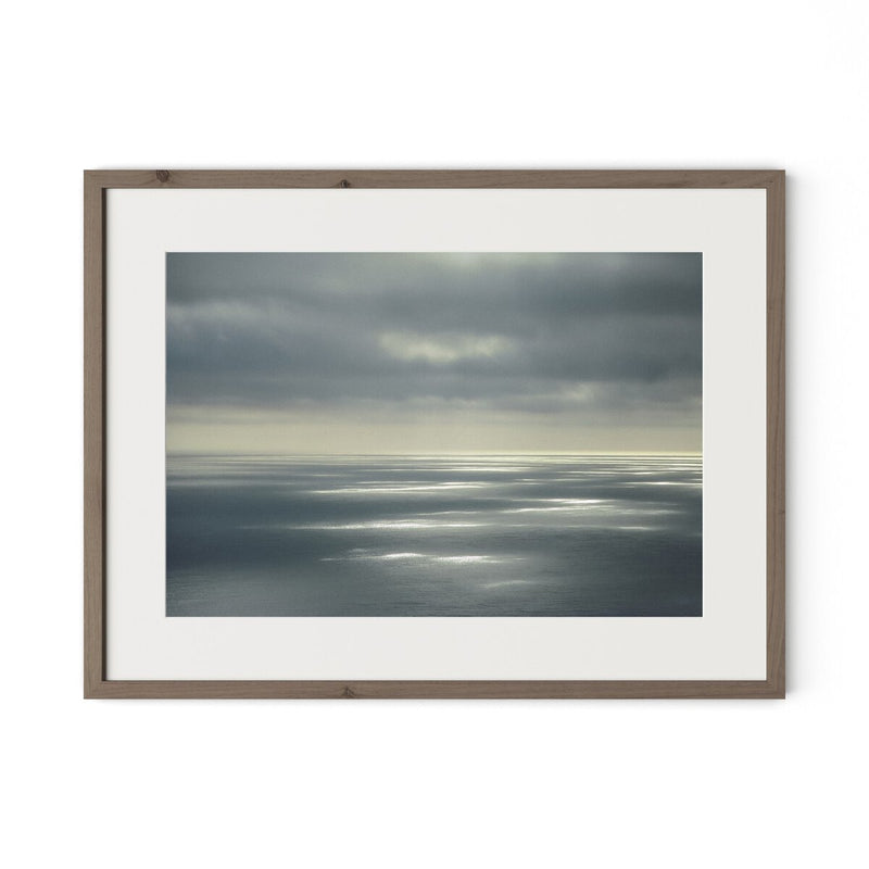 Open Sea and Sky by Barbara Alper - Rustic Walnut