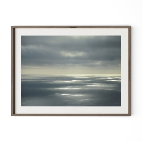 Open Sea and Sky by Barbara Alper - Rustic Walnut