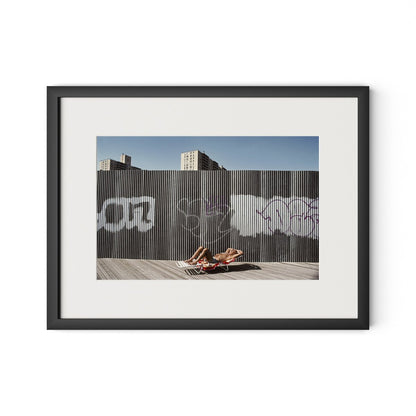 Brighton Beach Boardwalk by Barbara Alper - Black Maple