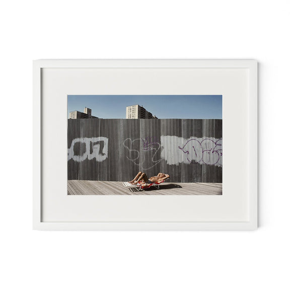 Brighton Beach Boardwalk by Barbara Alper - White Maple