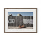 Brighton Beach Boardwalk by Barbara Alper - Rustic Walnut