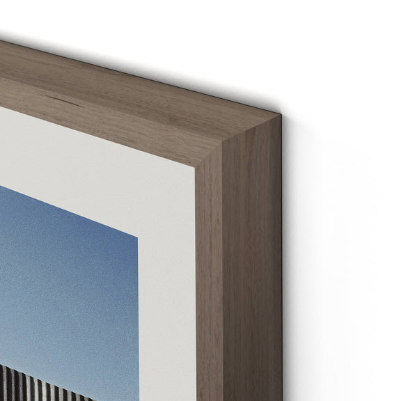 Brighton Beach Boardwalk by Barbara Alper - Rustic Walnut