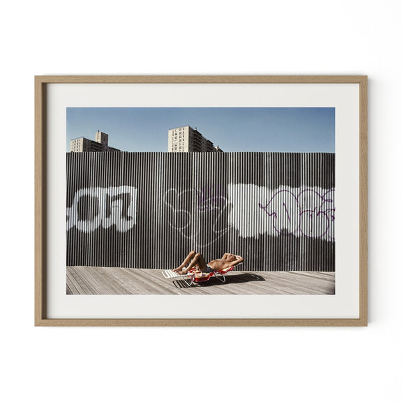 Brighton Beach Boardwalk by Barbara Alper - White Oak