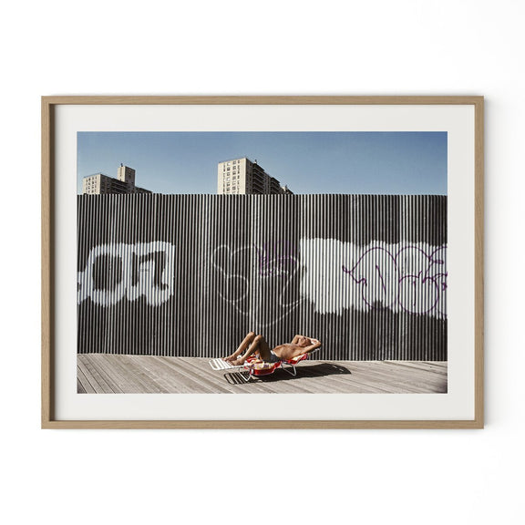 Brighton Beach Boardwalk by Barbara Alper - White Oak