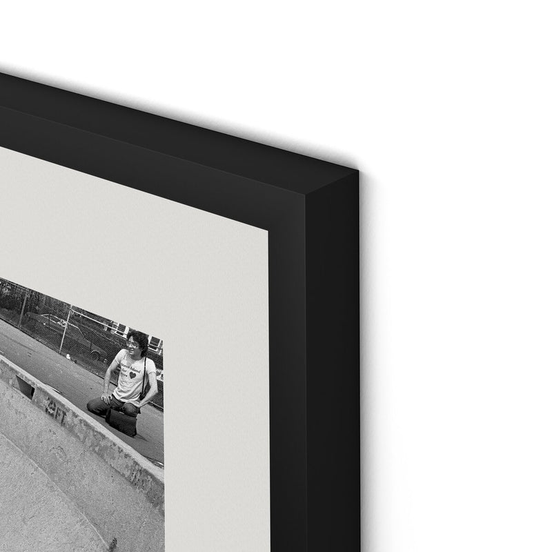 Skateboarding In A Drained Pool I by Barbara Alper - Black Maple