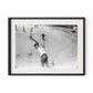 Skateboarding In A Drained Pool I by Barbara Alper - Black Maple