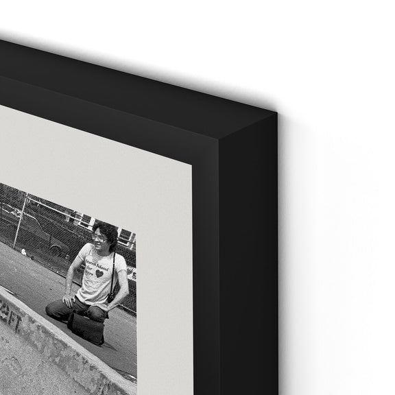 Skateboarding In A Drained Pool I by Barbara Alper - Black Maple