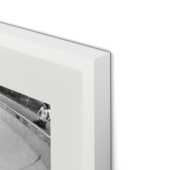 Skateboarding In A Drained Pool I by Barbara Alper - White Maple