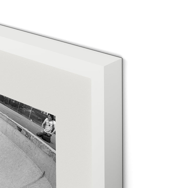 Skateboarding In A Drained Pool I by Barbara Alper - White Maple
