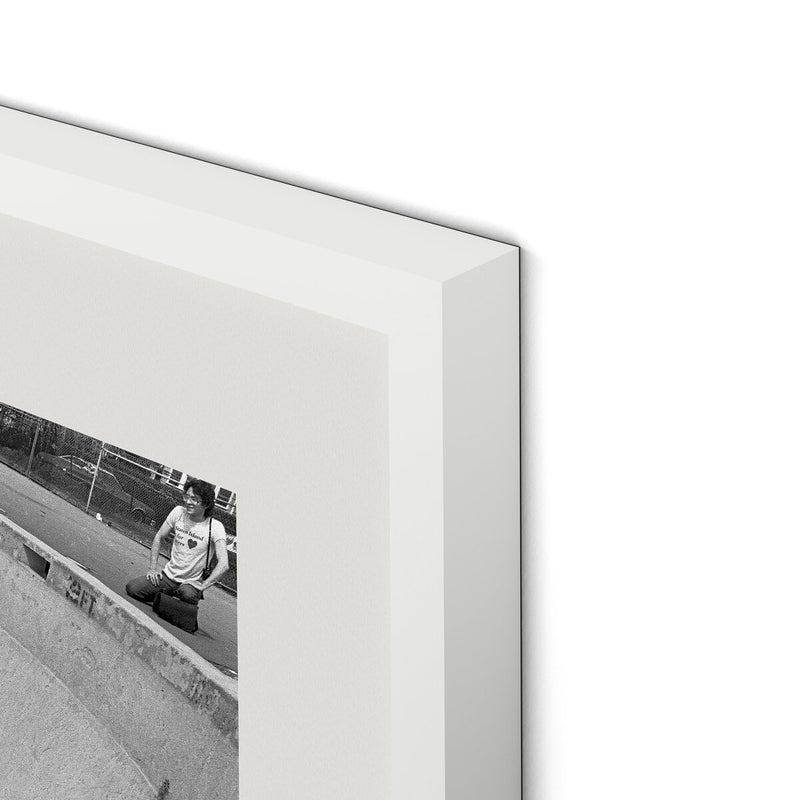 Skateboarding In A Drained Pool I by Barbara Alper - White Maple
