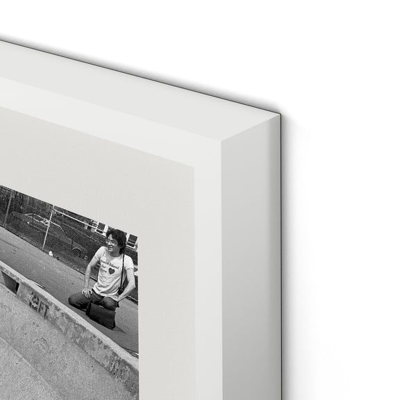 Skateboarding In A Drained Pool I by Barbara Alper - White Maple