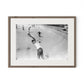Skateboarding In A Drained Pool I by Barbara Alper - Rustic Walnut