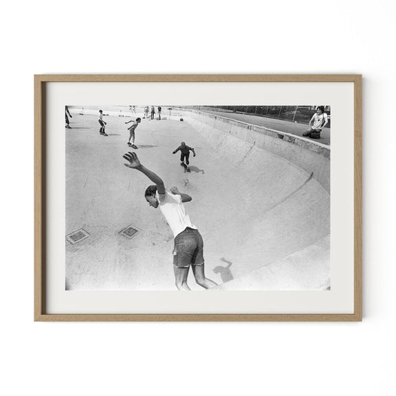 Skateboarding In A Drained Pool I by Barbara Alper - White Oak