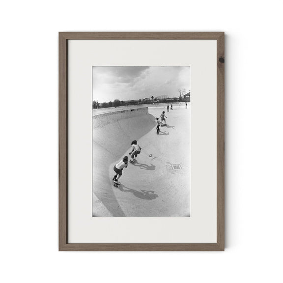Skateboarding In A Drained Pool II - Rustic Walnut