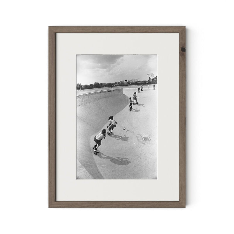 Skateboarding In A Drained Pool II - Rustic Walnut