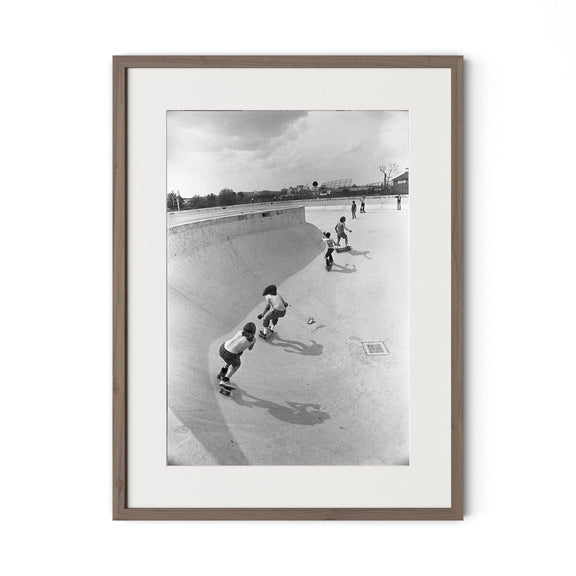 Skateboarding In A Drained Pool II - Rustic Walnut
