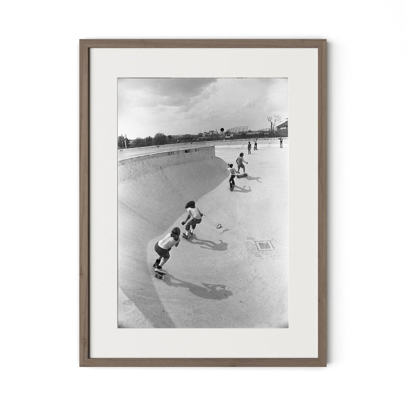 Skateboarding In A Drained Pool II - Rustic Walnut