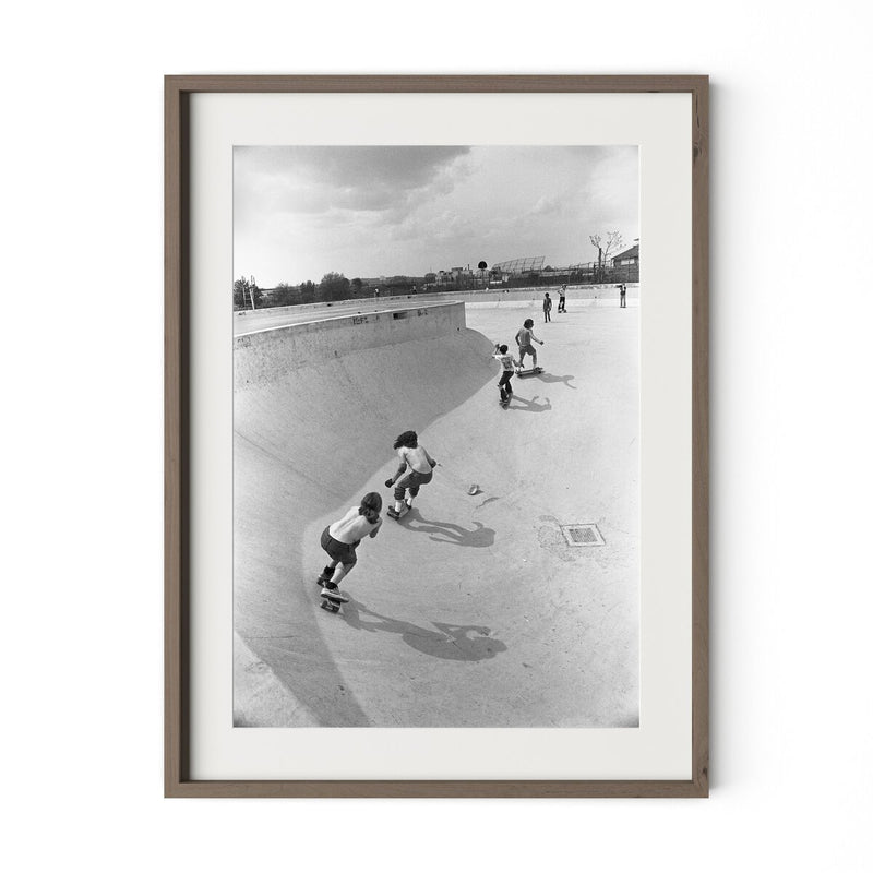 Skateboarding In A Drained Pool II - Rustic Walnut