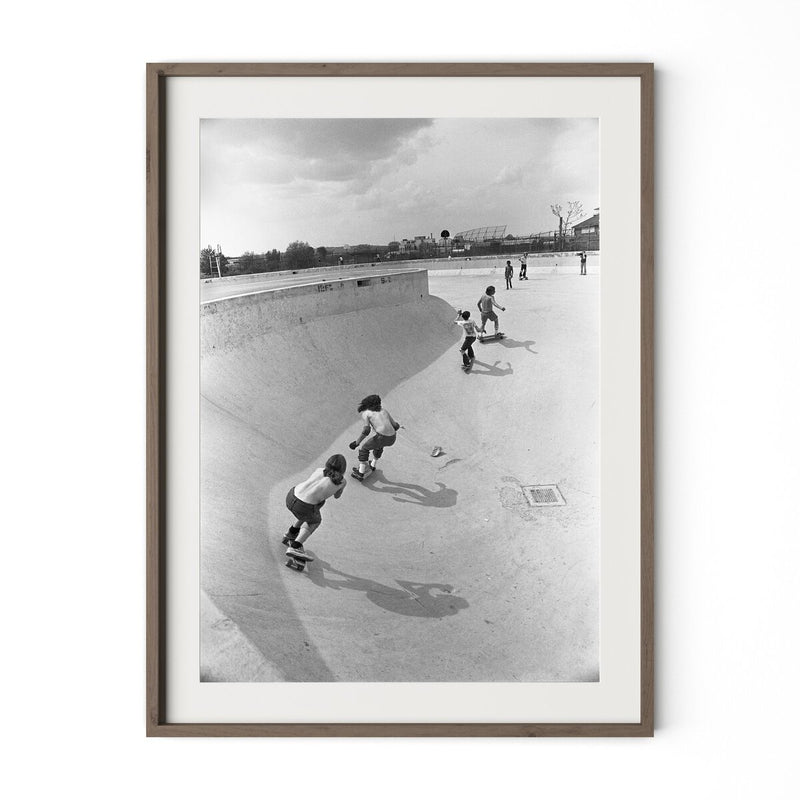 Skateboarding In A Drained Pool II - Rustic Walnut