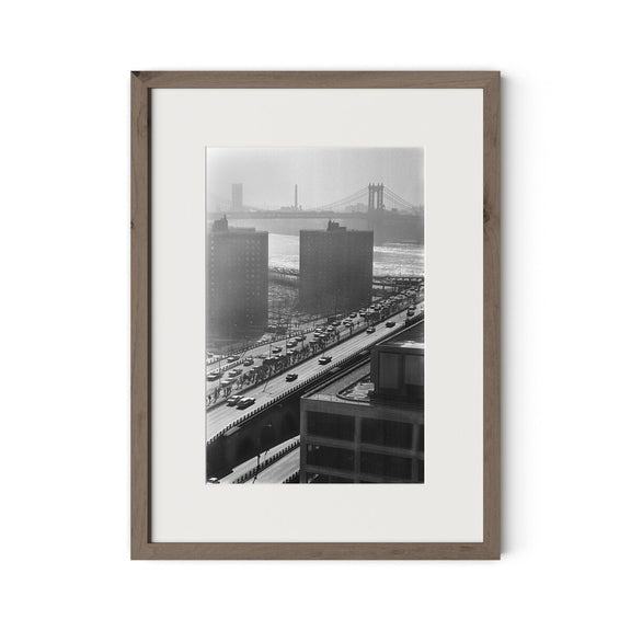 Brooklyn Bridge by Barbara Alper - Rustic Walnut