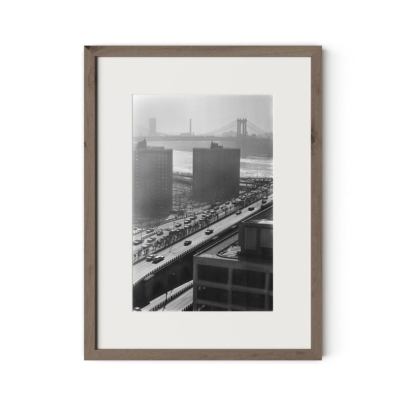 Brooklyn Bridge by Barbara Alper - Rustic Walnut