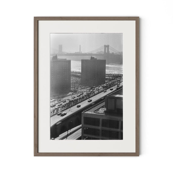 Brooklyn Bridge by Barbara Alper - Rustic Walnut