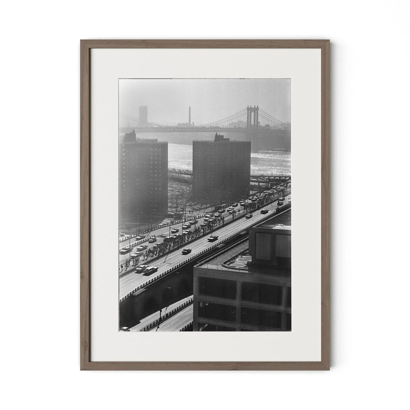 Brooklyn Bridge by Barbara Alper - Rustic Walnut