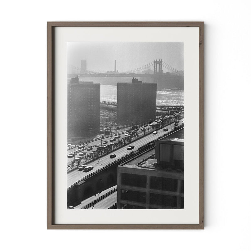 Brooklyn Bridge by Barbara Alper - Rustic Walnut