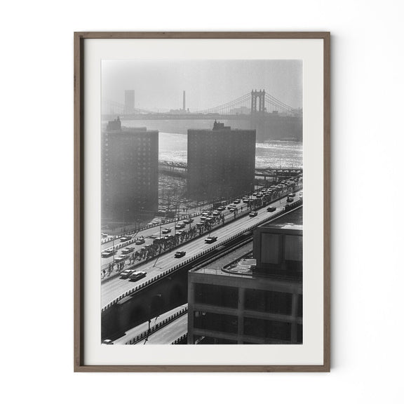 Brooklyn Bridge by Barbara Alper - Rustic Walnut