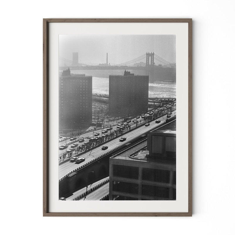 Brooklyn Bridge by Barbara Alper - Rustic Walnut