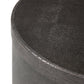 Bucco Round End Table - Black Faux Shagreen