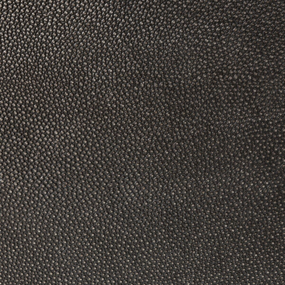 Bucco Round End Table - Black Faux Shagreen