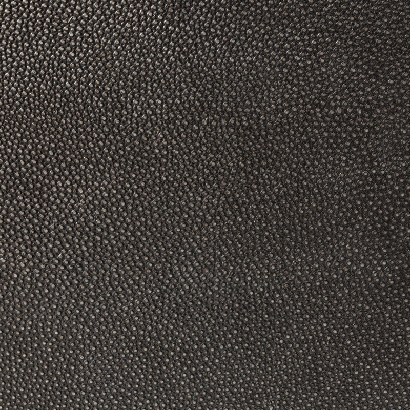 Bucco Round End Table - Black Faux Shagreen
