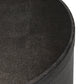 Bucco Round End Table - Black Faux Shagreen