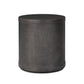 Bucco Round End Table - Black Faux Shagreen