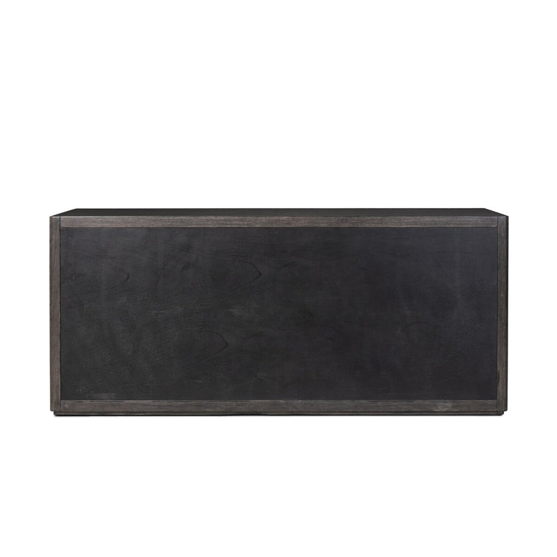 Bucco 6 Drawer Dresser - Black Faux Shagreen